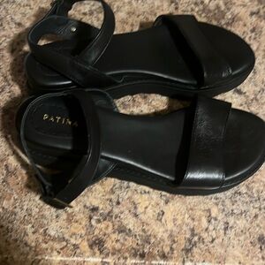 PATINA black leather sandals size 8.5. Excellent condition. Only wore few times